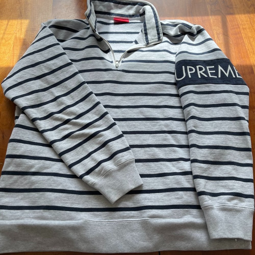Supreme Striped quarter zip